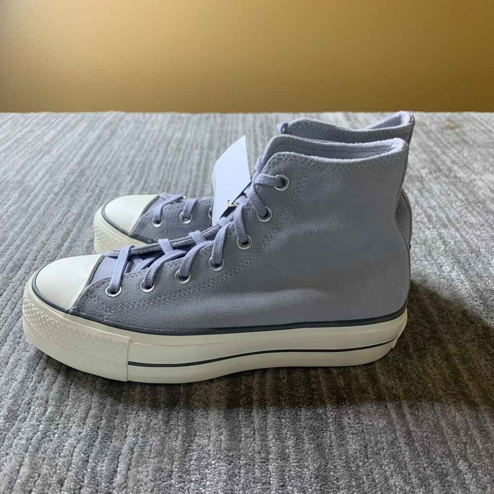CONVERSE Chuck Taylor All Star Lift Platform Suede Grey A03251C Women Size 8.5 - Picture 3 of 8